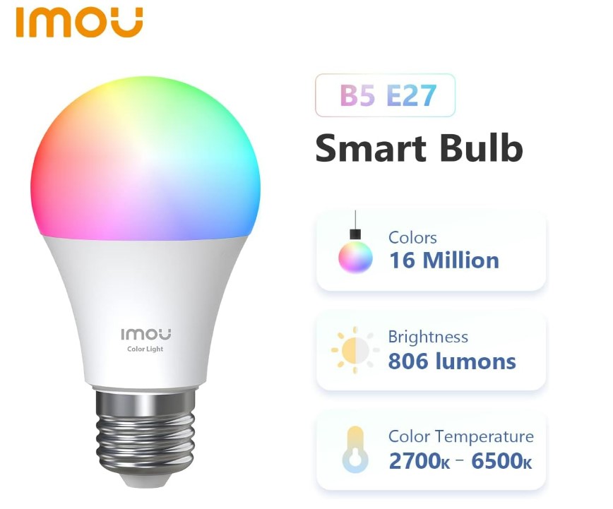 BOMBILLO RGB INTELIGENTE IMOU IOT-CL1B-5-E26-US