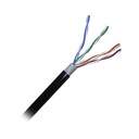 METRO DE CABLE DE RED STC UTP CAT5E EXTERIOR NEGRO CCA 70/30