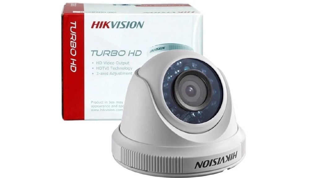 CAMARA DOMO HIKVISION 2MP DS-2CE56D0T-IRPF PLASTICA PARA INTERIOR 2.8 MM 