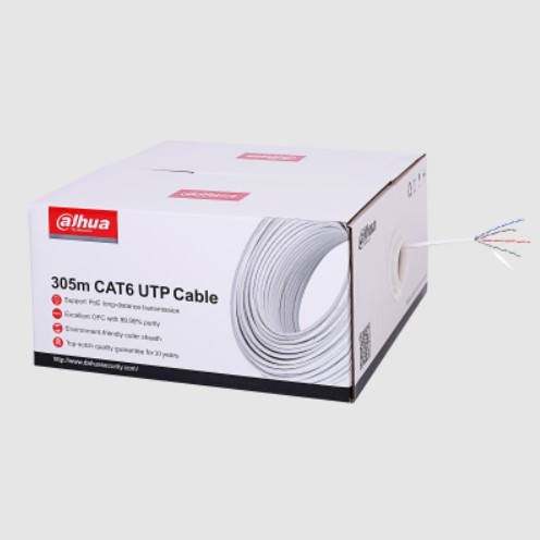 [DH-PFM920I-6UN1-N] BOBINA DE CABLE UTP CAT6 INTERIORES DAHUA DH-PFM920I-6UN1-N 100% 305MTS