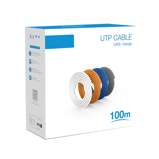 [DH-PFM922I-6UN-C-100] BOBINA DE CABLE UTP CAT6 INTERIORES DAHUA DH-PFM922I-6UN-C-100 CCA 100MTS
