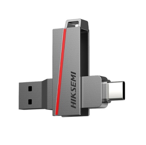 [HS-USB-E307C-128G] PenDrive Hiksemi 128Gb USB 3.0 USB C U3 Gris HS-USB-E307C-128G